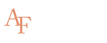 A logo with the initials 'A' and 'F' overlapping on a black background. The 'A' is in a beige serif font, while the 'F' is in a bold, dark green serif font with a subtle outline.